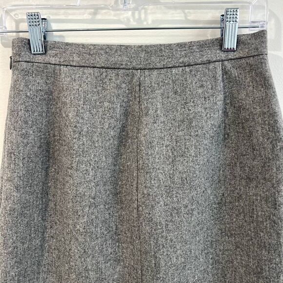 Mugler Paris Asymmetric 100% Wool Mini Pencil Skirt size 36/4 - Picture 7 of 14